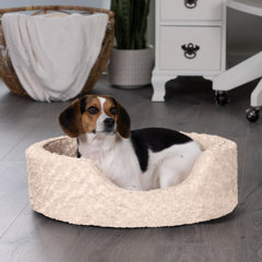 Halo reversible rectangular top cuddler dog bed